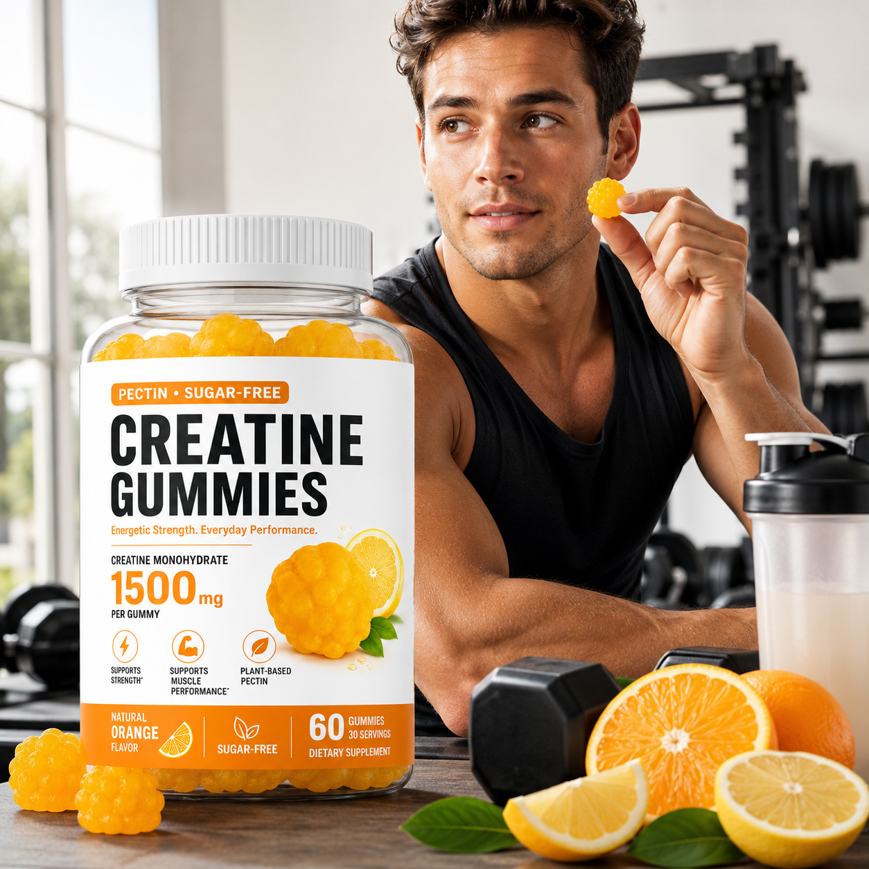 Pectin Sugar-Free Creatine Gummies