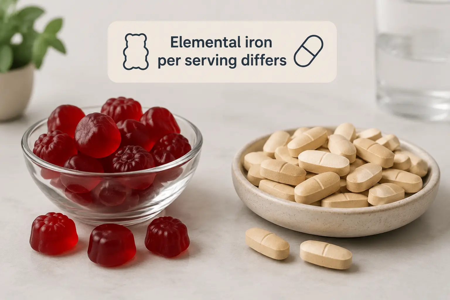 different iron forms used in dietary supplements