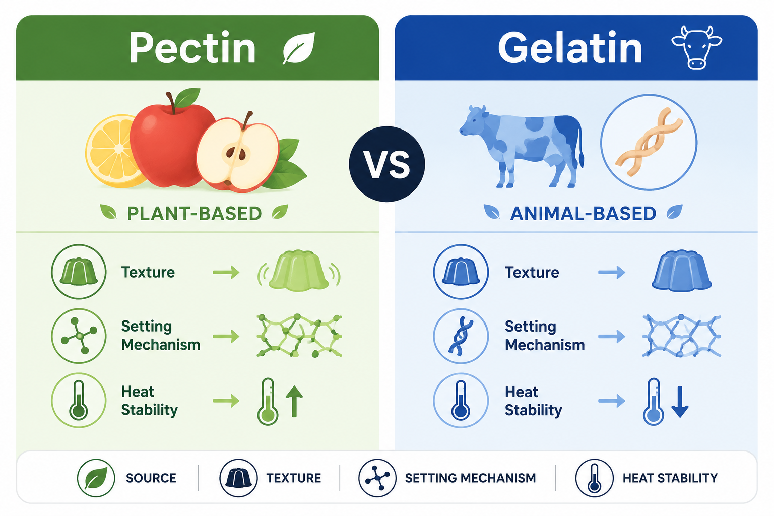 pectin plant-based vs gelatine animal-based gummy manufacturing