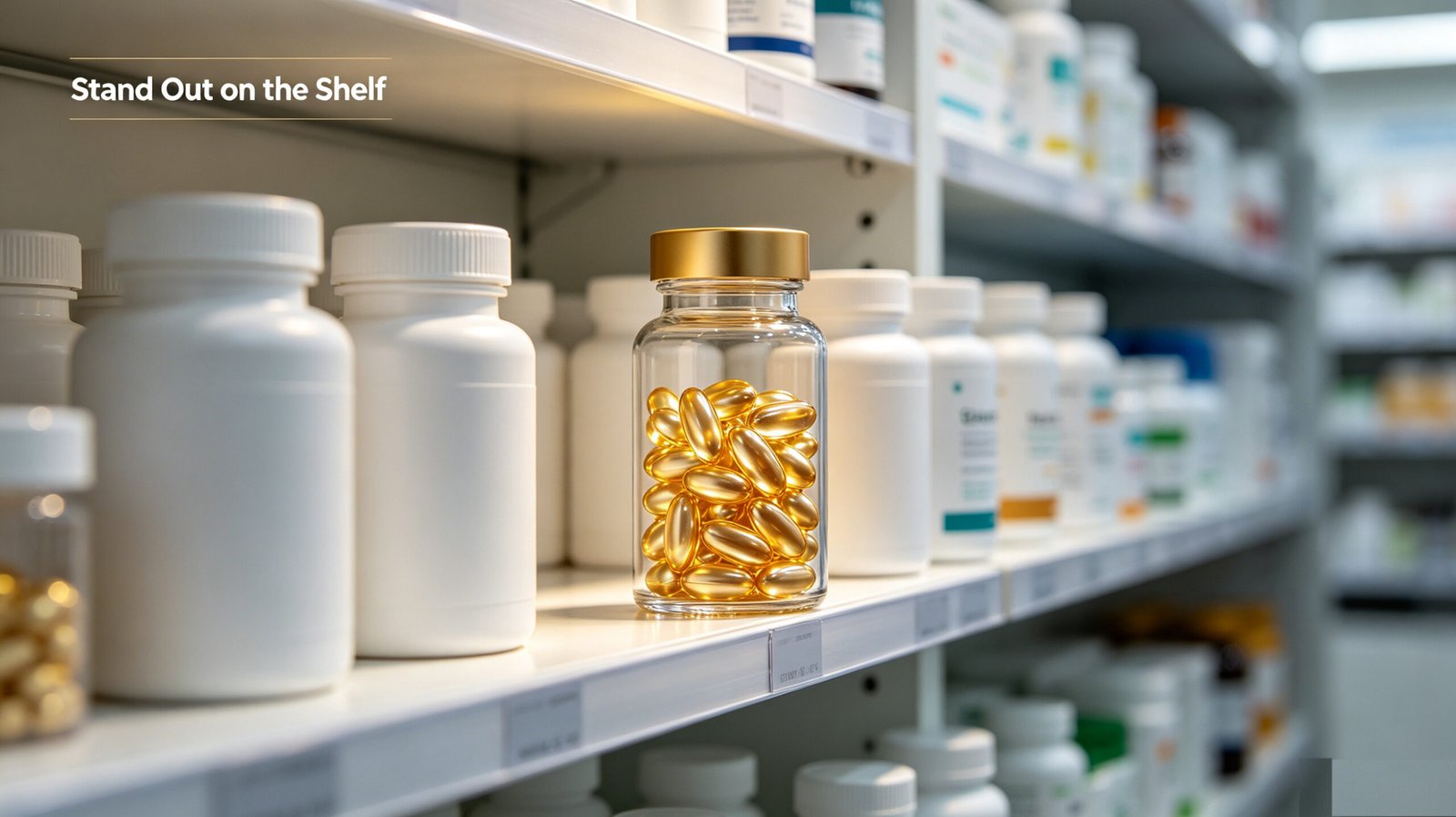 softgel shelf differentiation for supplement brands supplement brand differentiation through softgel format on retail shelf