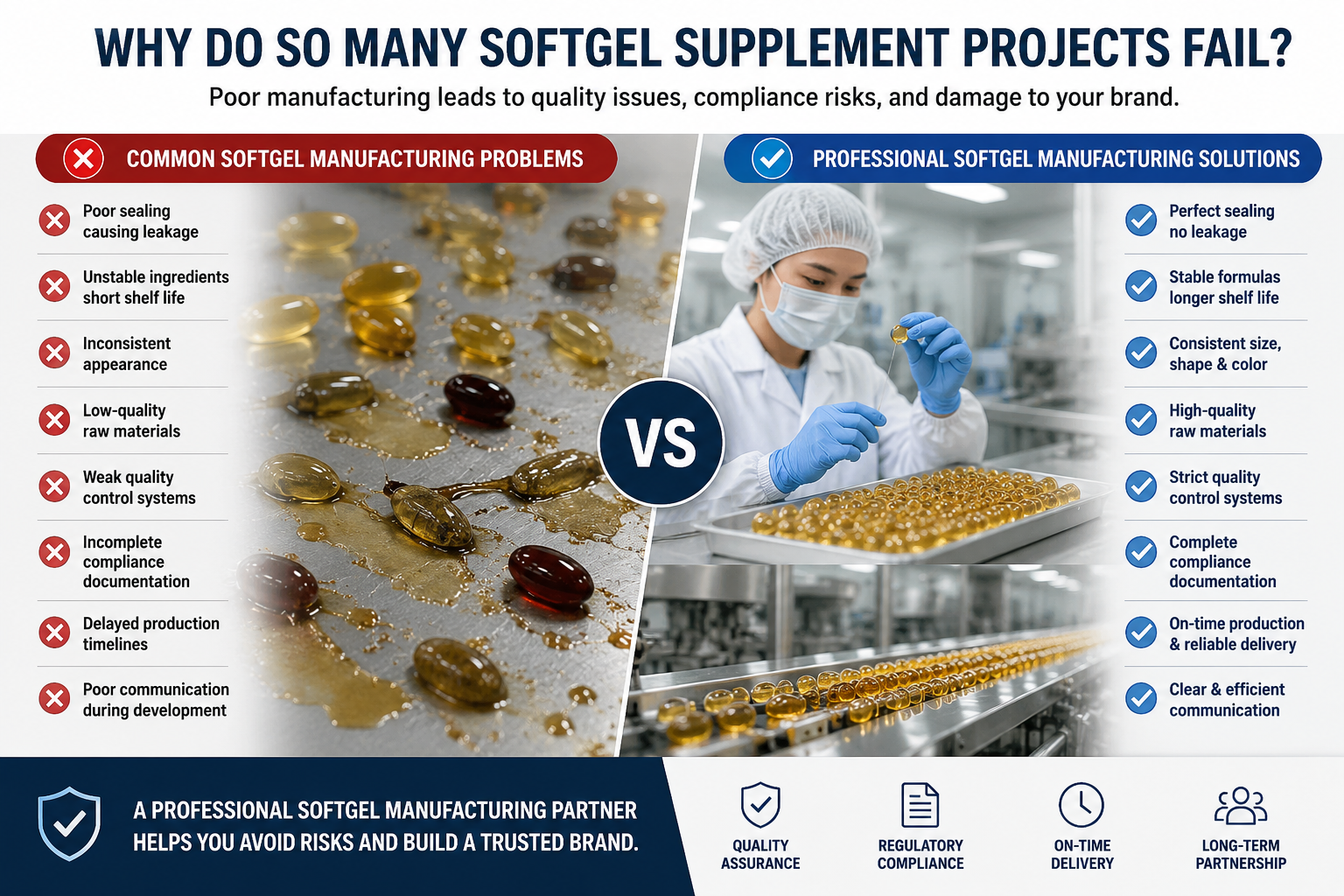 Softgel manufacturing risks and quality control softgel manufacturing risks leakage stability and packaging