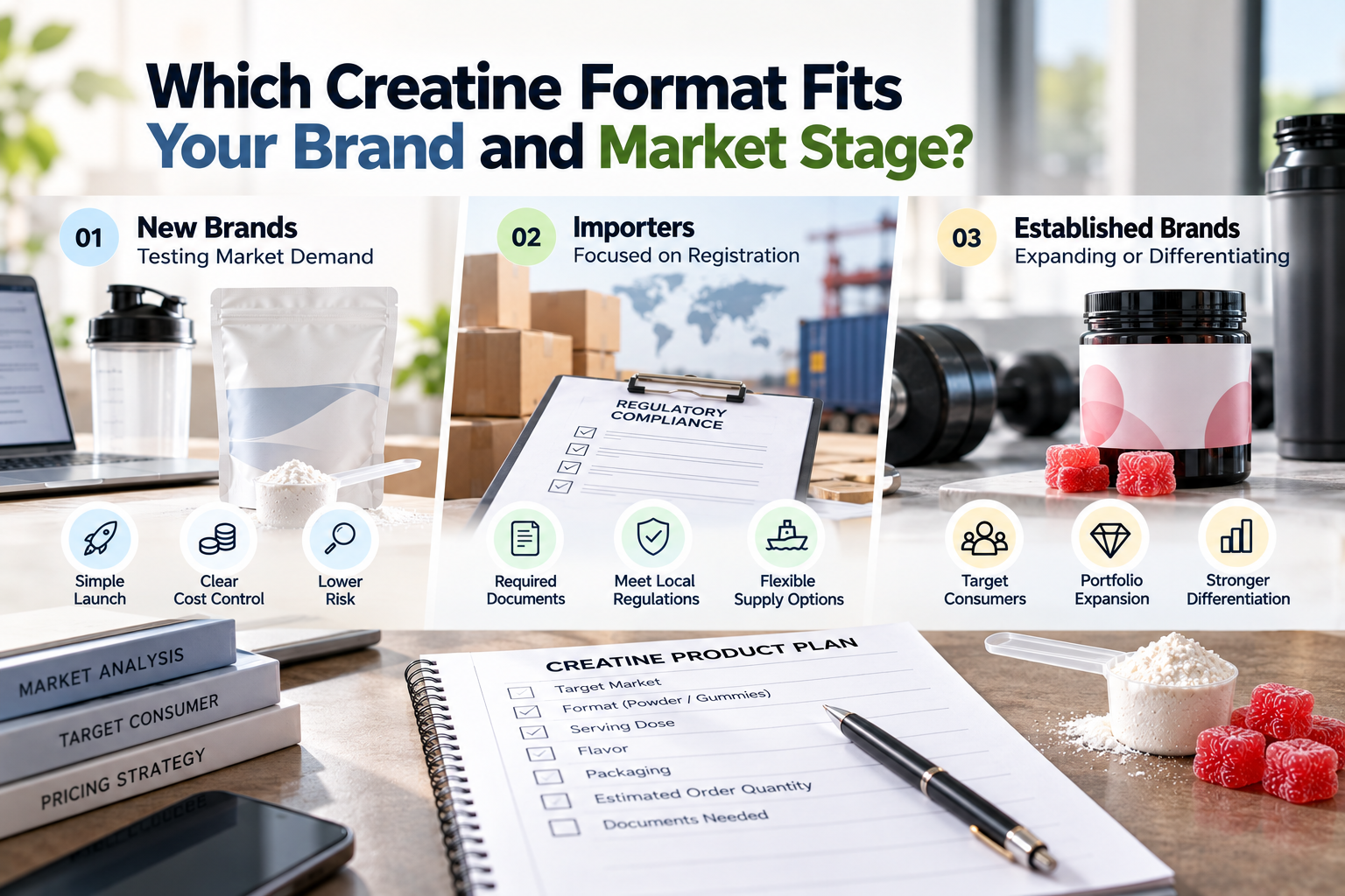 Creatine format selection by market stage creatine format selection for supplement brands and importers