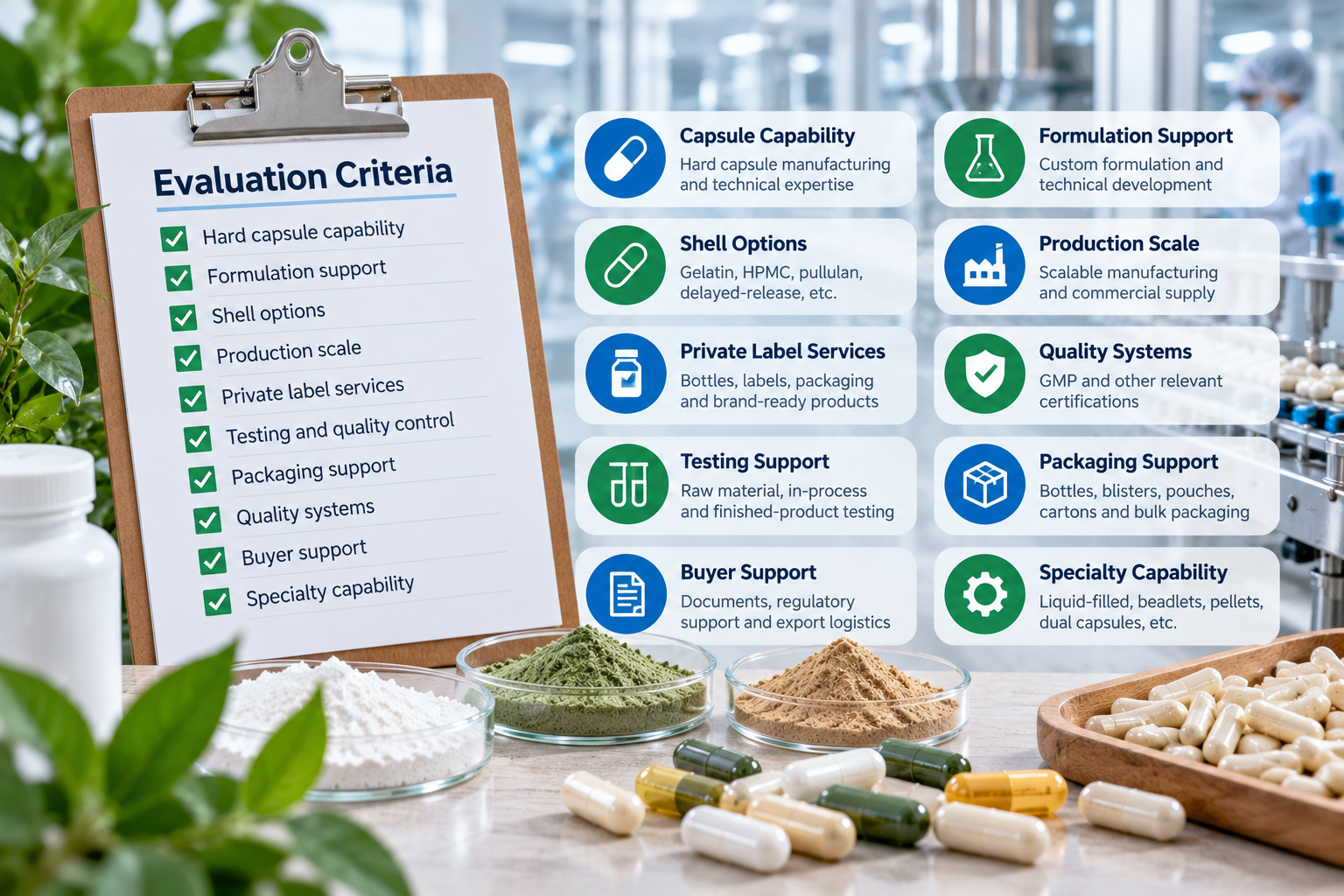 private label capsule manufacturer evaluation criteria