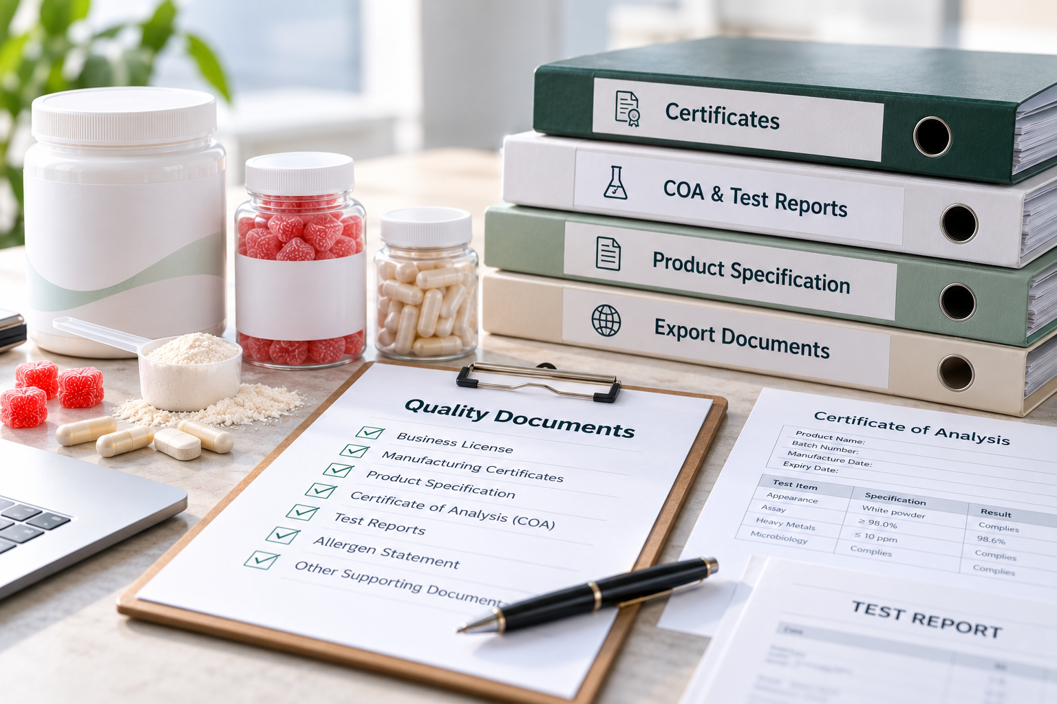 Quality documents for private label supplement manufacturer evaluation private label supplement manufacturer quality documents