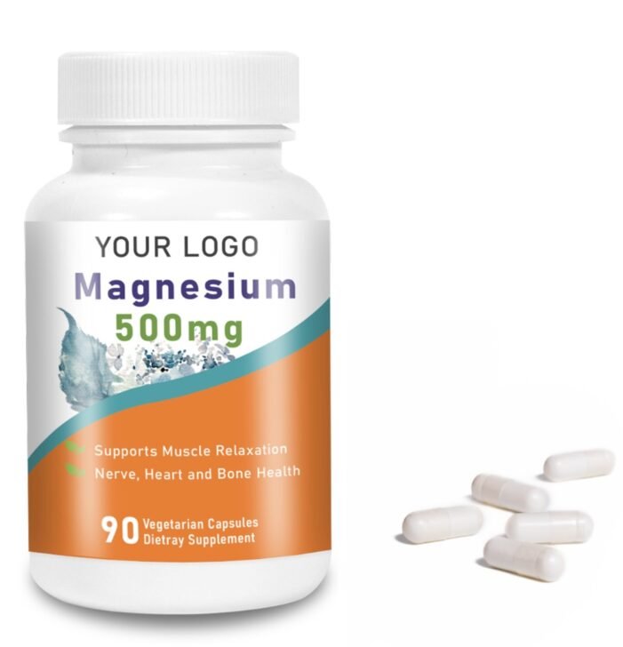 Magnesium Capsules 500 mg Supplement