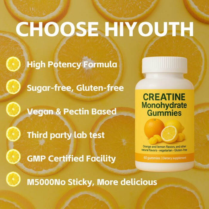 Private Label 700mg Creatine Monohydrate Per Gummy