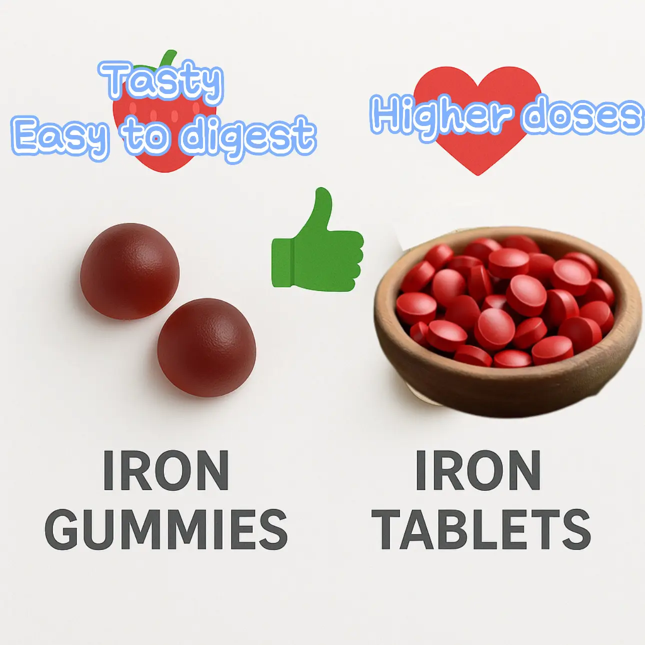 Iron Gummies vs. Iron Tablets