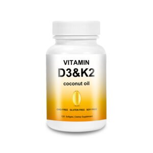 Vitamin D3 & K2 Softgels with Coconut Oil – Bone and Heart Health Support