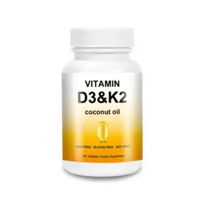 Vitamin D3 & K2 Softgels with Coconut Oil – Bone and Heart Health Support